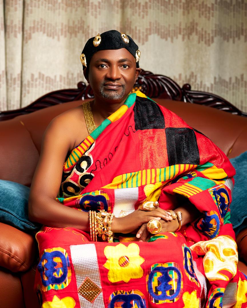 Barima Acheampong Sarpong II in royal kente